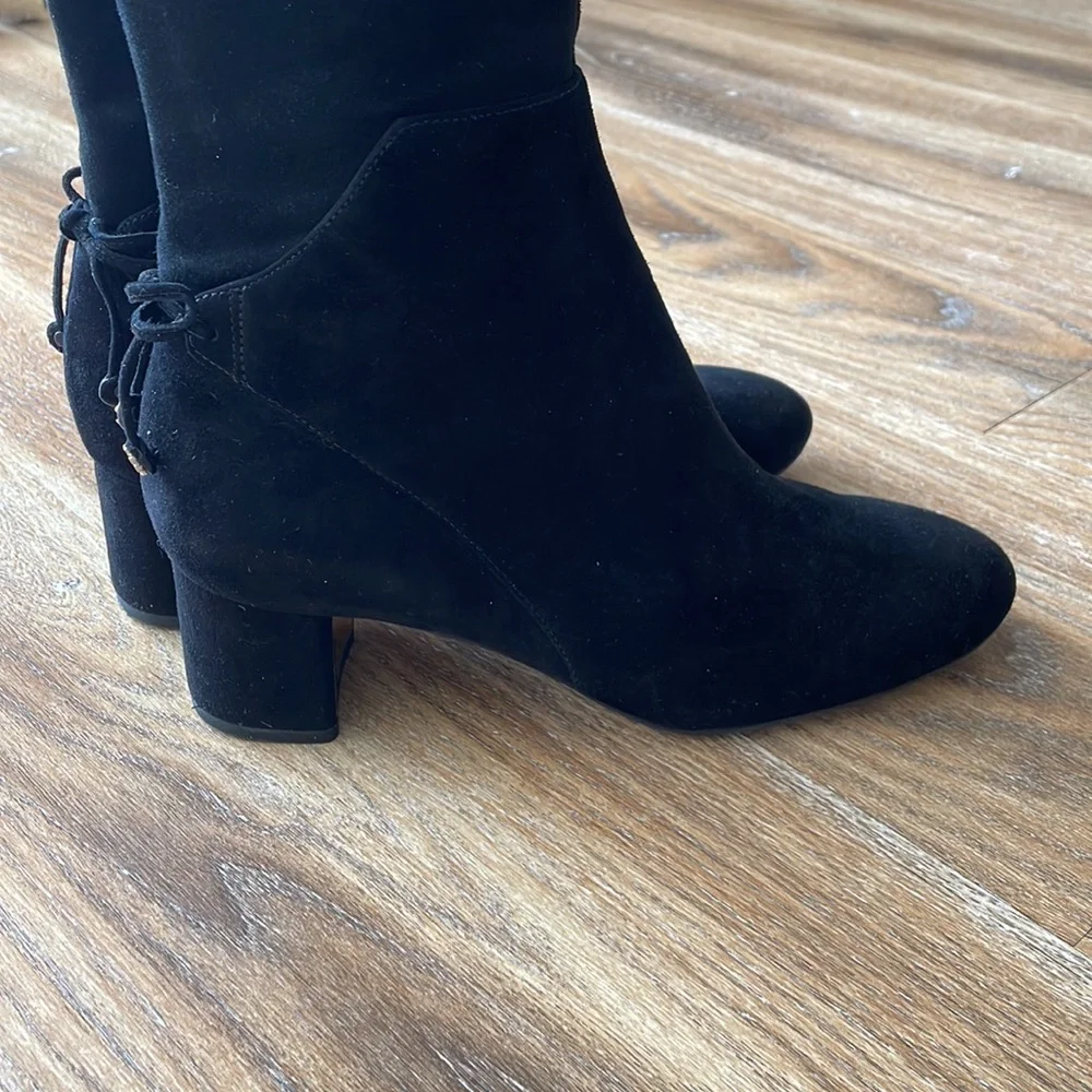 Tory Burch Laila Over the Knee Black Suede Boots - Picture 7 of 15